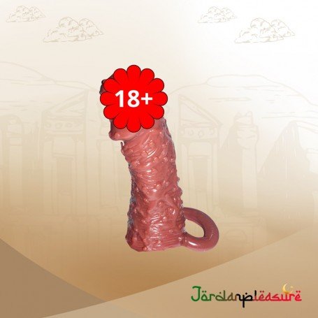 Solid Head Reusable Penis Extension Sleeve chocolate PES-026