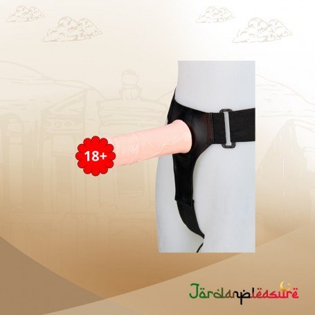 LeLuv 8 Male Hollow Vibrating Strap On SO-016