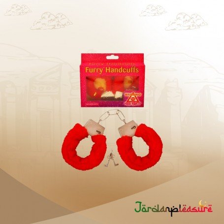 Fetish Fantasy Beginner's Furry Cuffs in Red BDSM-004