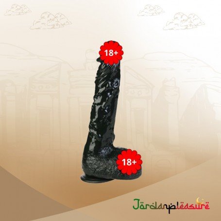 8 inch Black  Realistic Non Vibrator With Suction Cup RSNV-018